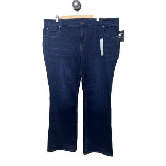 Kut From The Kloth Womens Jeans Baby Bootcut Size 24W Dark Wash Blue  NWT - Picture 1 of 13